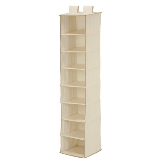 Picture of Honey-Can-Do 8-Shelf Hanging Vertical Closet Organizer, 54inH x 12inW x 12inD, Natural