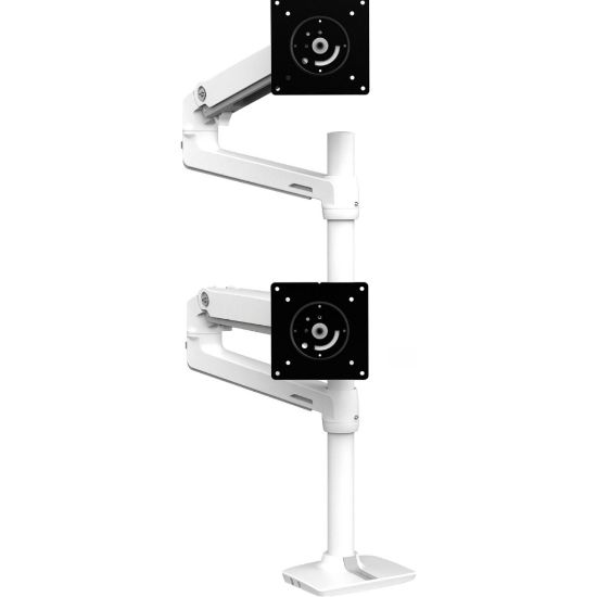 Picture of Ergotron Desk Mount for Monitor - White - 2 Display(s) Supported - 40in Screen Support - 40 lb Load Capacity - 75 x 75, 100 x 100