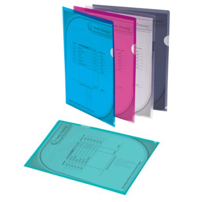 Picture of Office Depot Brand Poly Project View Folders, Letter Size, Assorted Colors, Pack Of 10