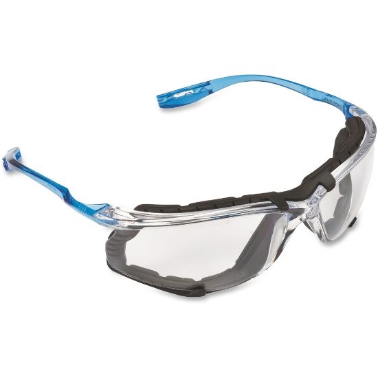 Picture of 3M Virtua CCS Protective Eyewear - Ultraviolet Protection - Blue - Clear Lens - Comfortable, Wraparound Lens, Lightweight, Corded, Anti-fog - 1 Each