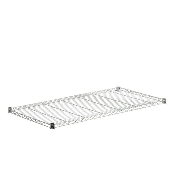 Picture of Honey-Can-Do Plated Steel Shelf, Supports 350 Lb, 1inH x 18inW x 48inD, Chrome