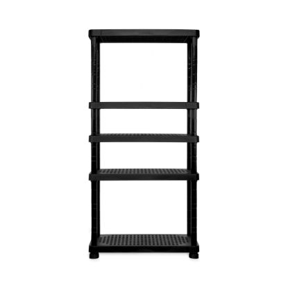 Picture of Inval 5-Level Modular Adjustable Shelf, 75inH x 17-3/4inW x 35-13/16inD, Black