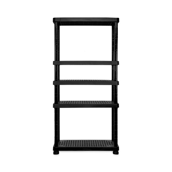 Picture of Inval 5-Level Modular Adjustable Shelf, 75inH x 17-3/4inW x 35-13/16inD, Black