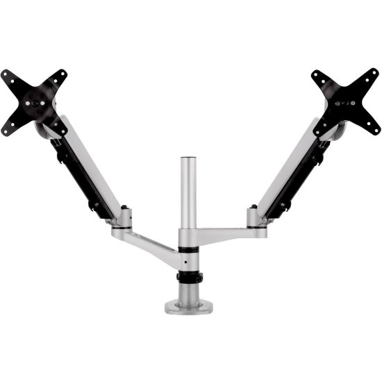 Picture of ViewSonic LCD-DMA-002 Spring-Loaded Monitor Desk Mounting Arm for 2 Monitors up to 27 Inches Each, VESA Compatible, Full Ergonomic Adjustability, 2-in-1 Mounting Base, and Built-In Cable Management