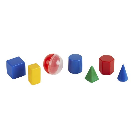 Picture of Office Depot Brand 1in Geometric Solids, Assorted Colors, Pre-K, Set Of 40 Pieces