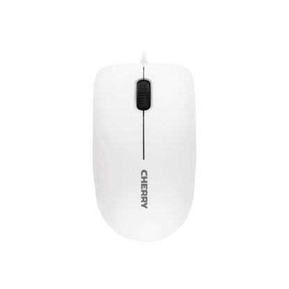 Picture of CHERRY MC 1000 - Mouse - right and left-handed - optical - 3 buttons - wired - USB - white (top), black base