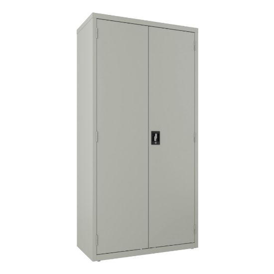 Picture of Lorell Fortress Series Steel Wardrobe Cabinet, Light Gray