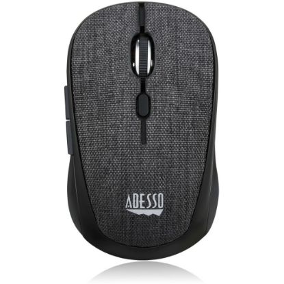 Picture of Adesso iMouse S80B - Wireless Fabric Optical Mini Mouse (Black) - Optical - Wireless - Radio Frequency - 2.40 GHz - Black - USB - 1600 dpi - Scroll Wheel - 6 Button(s) - Symmetrical