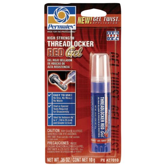 Picture of High Strength Red Threadlockers, 10 mL, 1 in Thread, Red