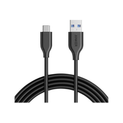 Picture of Anker PowerLine - USB cable - 24 pin USB-C (M) to USB Type A (M) - USB 3.0 - 6 ft - black