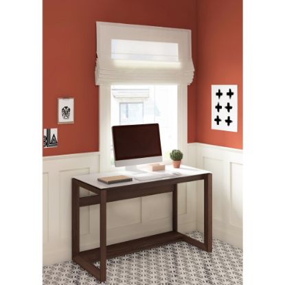 Picture of Whalen Cecile 48inW Writing Desk, Snowdrift White/Walnut