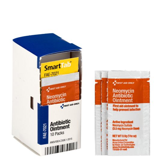 Picture of First Aid Only SmartCompliance Antibiotic Ointment Packets, 0.9 Oz, Box Of 10