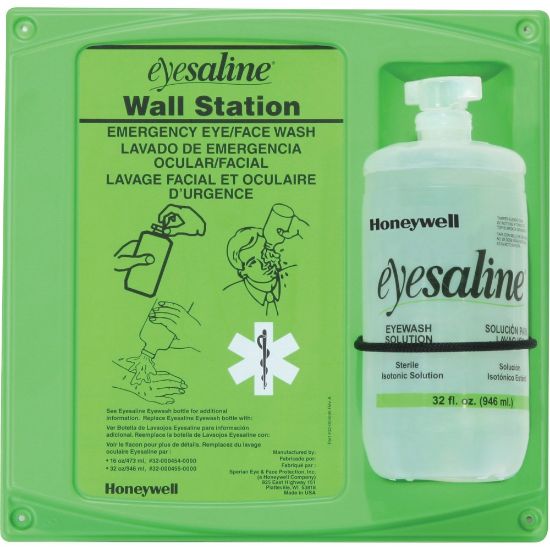 Picture of Eyesaline Eyewash Station - 2 lb - 4.5in x 14in x 13in - Green, Clear