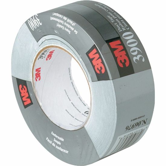 Picture of 3M Multipurpose Utility-Grade Duct Tape - 60 yd Length x 1.88in Width - 7.6 mil Thickness - 3in Core - Polyethylene Coated Cloth Backing - Water Resistant, Humidity Resistant, Moisture Resistant - For Multipurpose - 24 / Carton - Silver