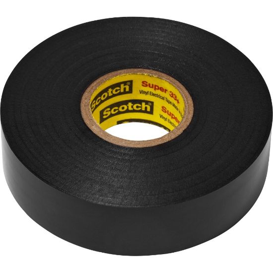 Picture of Scotch Super 33 Plus Vinyl Electrical Tape - 22 yd Length x 0.75in Width - Rubber - Vinyl Backing