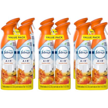 Picture of Febreze Hawaiian Air Spray Pack - Liquid - 8.8 fl oz (0.3 quart) - Hawaiian Aloha - 12 / Carton - Odor Neutralizer, VOC-free