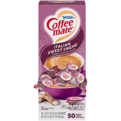 Picture of Nestle Coffee-mate Liquid Creamer, Italian Sweet Creme Flavor, 0.375 Oz Single Serve x 50