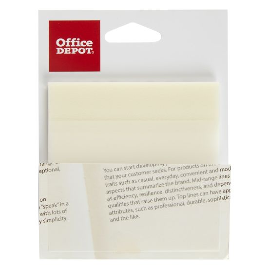 Picture of Office Depot Brand Translucent Sticky Notes, 3in x 3in, Clear, 50 Notes Per Pad, Pack Of 2 Pads