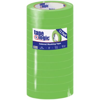 Picture of Tape Logic Color Masking Tape, 3in Core, 0.75in x 180ft, Light Green, Case Of 12