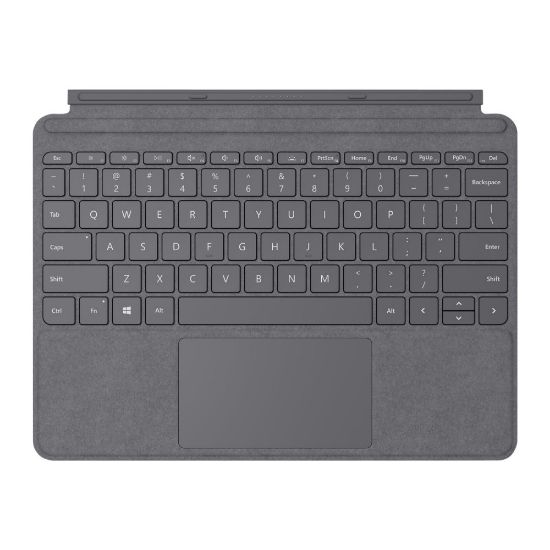 Picture of Microsoft Surface Go Type Cover - Keyboard - with trackpad, accelerometer - backlit - English - platinum - for Surface Go, Go 2