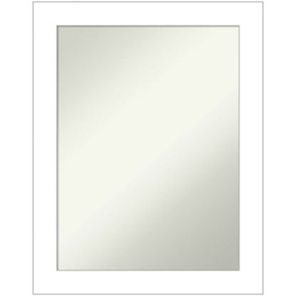 Picture of Amanti Art Non-Beveled Rectangle Framed Bathroom Wall Mirror, 28in x 22in, Wedge White