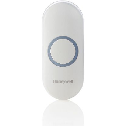 Picture of Honeywell Wireless Doorbell Push Button for Series 3, 5, 9 Honeywell Door Bells (White) - Aluminum - White