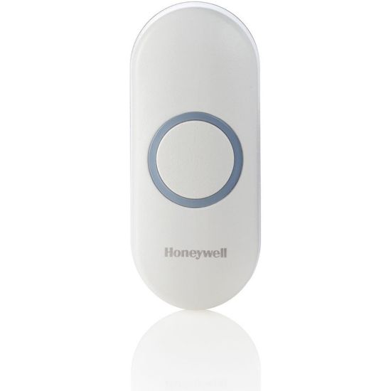 Picture of Honeywell Wireless Doorbell Push Button for Series 3, 5, 9 Honeywell Door Bells (White) - Aluminum - White