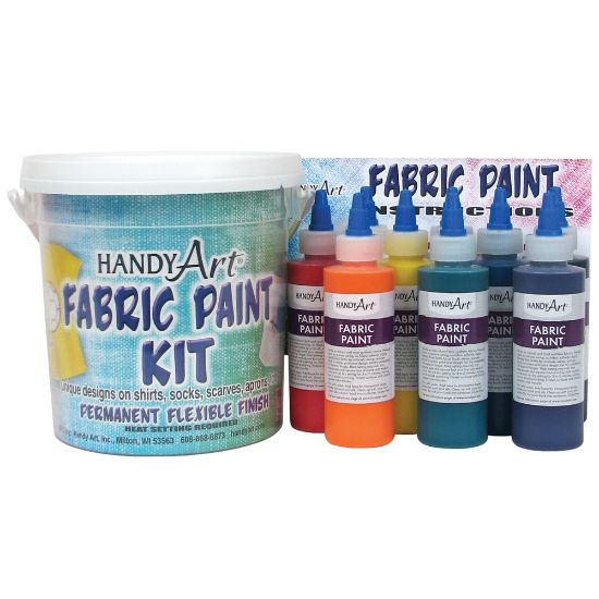 Picture of Handy Art Fabric Paint, Assorted Colors, 4 Oz, Pack Of 9