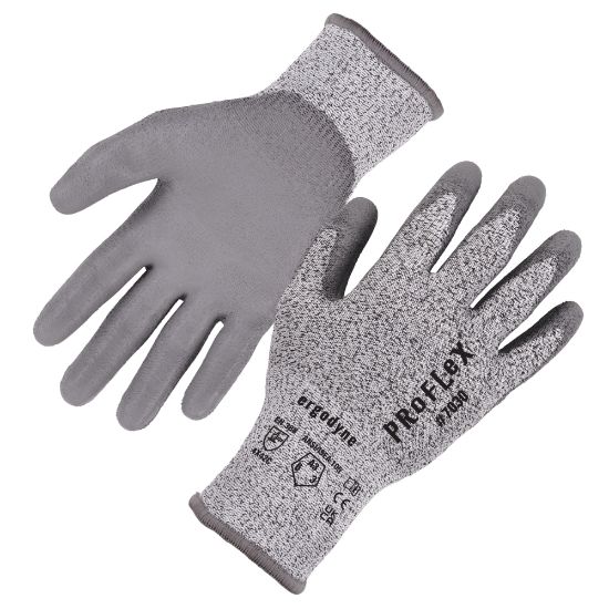 Picture of Ergodyne Proflex 7030 PU-Coated Cut-Resistant Gloves, 2X, Gray