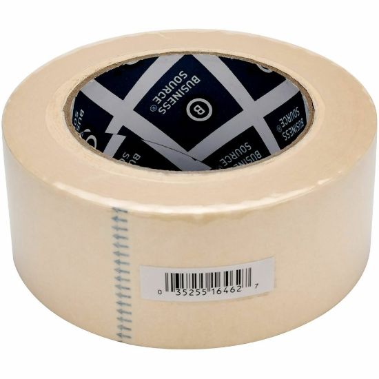 Picture of Business Source Utility-purpose Masking Tape - 60 yd Length x 2in Width - 3in Core - Crepe Paper Backing - For Bundling, Holding, Sealing, Masking - 1 / Roll - Tan