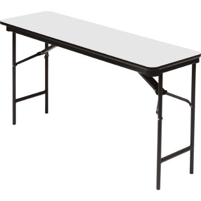 Picture of Iceberg Premium Wood Laminate Folding Table, Rectangular, 72inW x 18inD, Gray/Charcoal