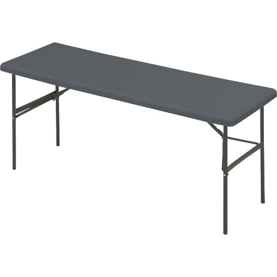 Picture of Iceberg IndestrucTable TOO 1200-Series Folding Table, 72inW x 24inD, Charcoal Gray