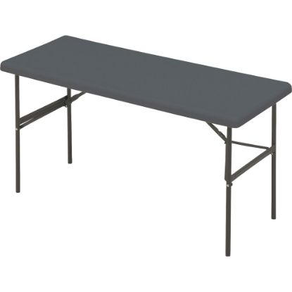 Picture of Iceberg IndestrucTable TOO 1200-Series Folding Table, 60inW x 24inD, Charcoal Gray