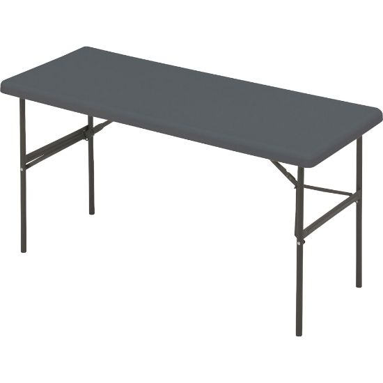 Picture of Iceberg IndestrucTable TOO 1200-Series Folding Table, 60inW x 24inD, Charcoal Gray