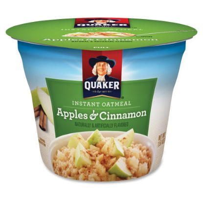 Picture of Quaker Express Oatmeal Cups, Apples & Cinnamon, 1.5 Oz, Pack Of 24