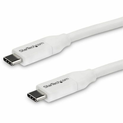 Picture of StarTech.com 4m 13 ft USB C to USB C Cable w/ 5A PD - M/M - White - USB 2.0 - USB-IF Certified - USB Type C Cable - USB C Charging Cable - USB C PD Cable - Power USB Type-C devices - 4m USB C to USB C Cable - 4 m USB Type C Cable