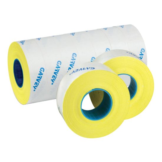 Picture of Garvey Price Marking Labels, Fluorescent Yellow, 1,200 Labels Per Roll, Pack Of 9 Rolls