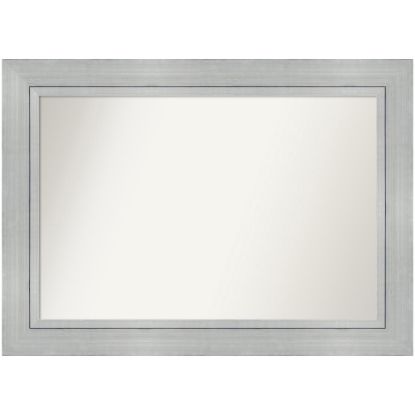 Picture of Amanti Art Non-Beveled Rectangle Wood-Framed Bathroom Wall Mirror, 31-1/4in x 43-1/4in, Romano Silver