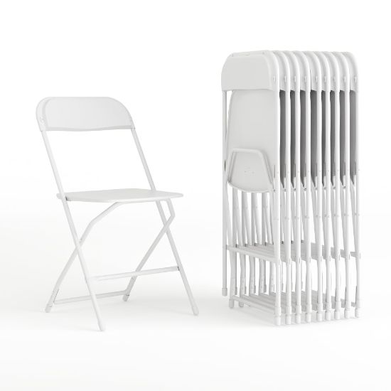 Picture of Flash Furniture Hercules Premium Folding Chairs, Set Of 10 Folding Chairs, White