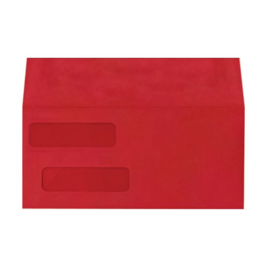 Picture of LUX #10 Invoice Envelopes, Double-Window, Peel & Press Closure, Ruby Red, Pack Of 250