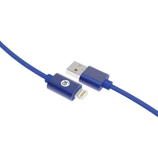 Picture of DigiPower Lightning/USB Data Transfer Cable - 10 ft Lightning/USB Data Transfer Cable for iPad, iPod, iPhone - First End: USB - Second End: Lightning - Blue - 1