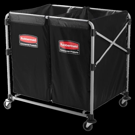 Picture of Rubbermaid Collapsible X-Cart, 4 Bushel, 34 5/8inH x 24 1/8inW x 35 3/4inD, Black