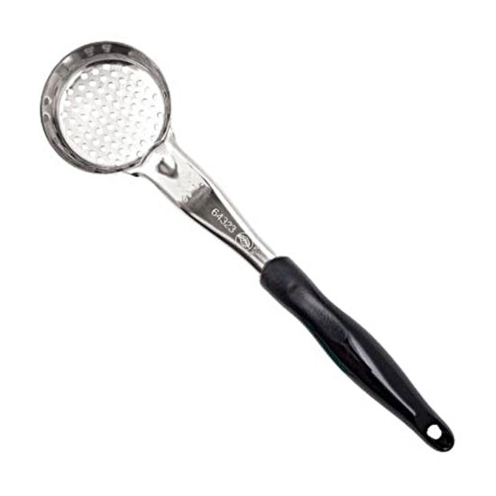 Picture of Vollrath Spoodle Perforated Portion Spoon With Antimicrobial Protection, 3 Oz, Black