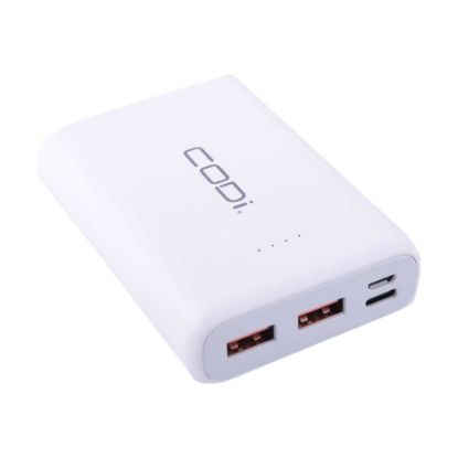 Picture of CODi - Power bank - 10000 mAh - 37 Wh - QC - 3 output connectors (2 x USB, 24 pin USB-C)