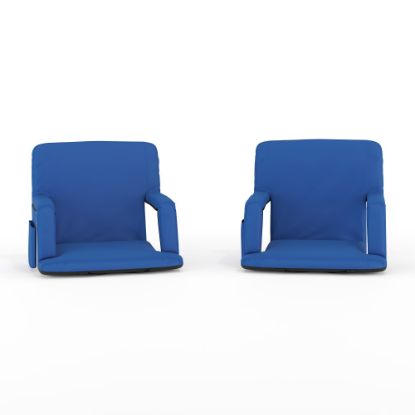 Picture of Flash Furniture Stadium Chairs, Blue, Pack Of 2 Chairs