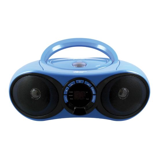 Picture of HamiltonBuhl AudioMVP HECHB100BT2 CD Boombox With FM Radio And Bluetooth Receiver, 8.5inH x 11.8inW x 4.5inD, Blue