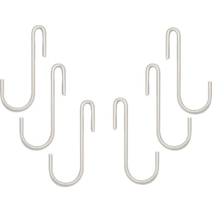 Picture of Range Kleen C48 Pot Rack Hooks - Chrome - Pack of 6 - for Utensil - Chrome - 6 / Pack