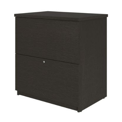 Picture of Bestar Universel 28-7/16inW x 19-5/8inD Lateral 2-Drawer File Cabinet, Deep Gray