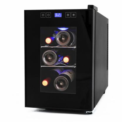 Picture of Black+Decker Thermoelectric Wine Cellar, 6-Bottle Capacity, Clear/Black