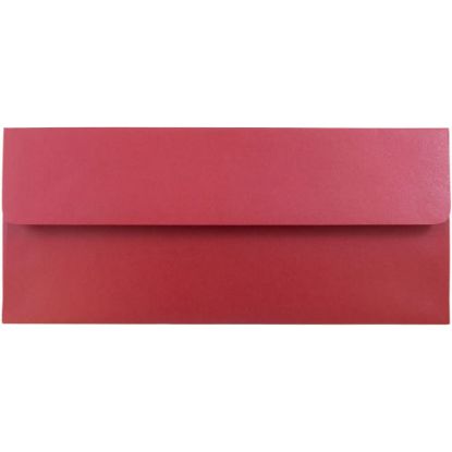 Picture of JAM Paper #10 Metallic Business Envelopes, Gummed Closure, Jupiter Red Stardream, Pack Of 25